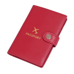 Women Cow Leather Pink Passport Holder Lovely Girl Passport Case