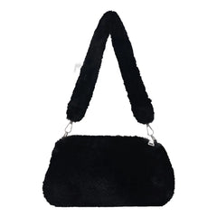Women Cow Print Mini Shoulder Bags Plush Shopper Purses Handbag