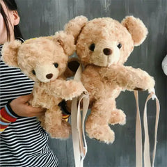 Funny Girls Smile Bear Plush Doll Lolita Handbag
