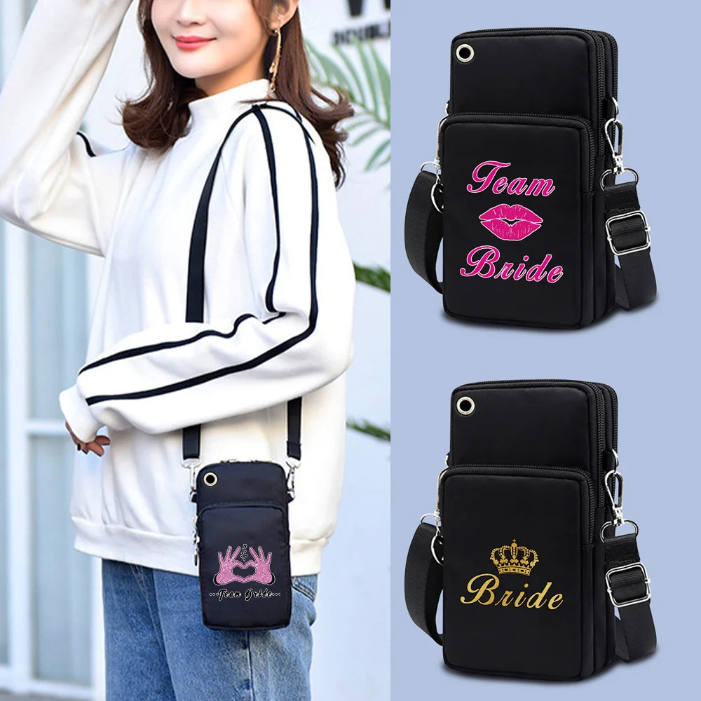 Women Cross-body Shoulder Mobile Phone Bag for Iphone/Samsung Universal