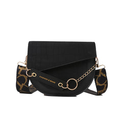 Women Crossbody Bag Saddle Shoulder Bags with Wide Strap