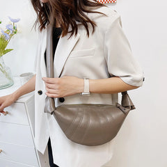 Women Crossbody Bag Dumplings Chest Shoulder Bag Zip Pouch Small Satchel