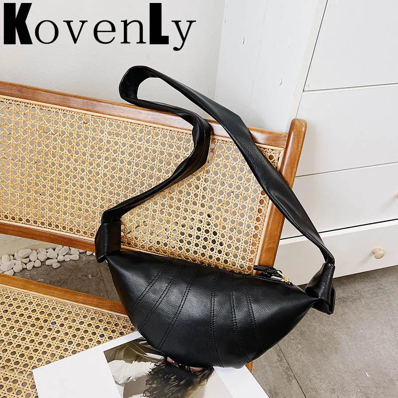 Women Crossbody Bag Dumplings Chest Shoulder Bag Zip Pouch Small Satchel