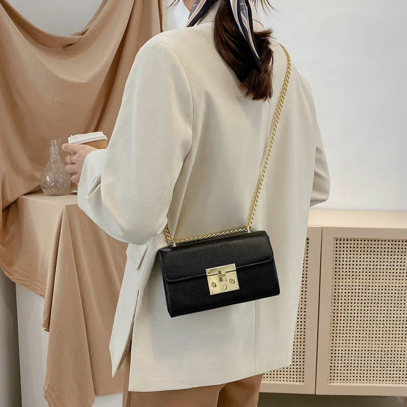 Women Crossbody Bag Flap Bags High PU Leather Chain Shoulder Messenger Handbag