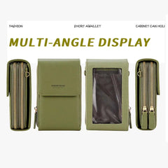 Women Crossbody Bag Mobile Phone Touch Screen Pouch Female Long Wallets