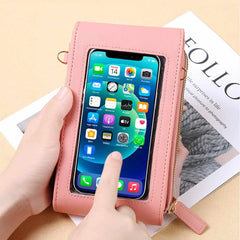 Women Crossbody Bag Mobile Phone Touch Screen Pouch Female Long Wallets