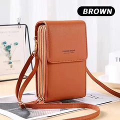Women Crossbody Bag Mobile Phone Touch Screen Pouch Female Long Wallets