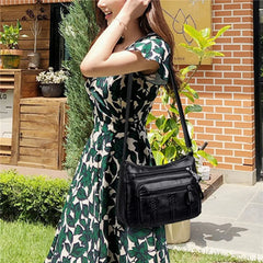 Women Crossbody Bag Soft Pu Leather Shoulder Bag Messenger Purse Handbags