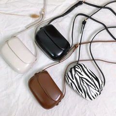 Vintage PU Leather Crossbody Bag Mini Shoulder Saddle Bag