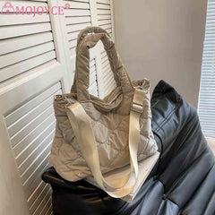 Winter Nylon Crossbody Bag Quilted Ladies Large Tote