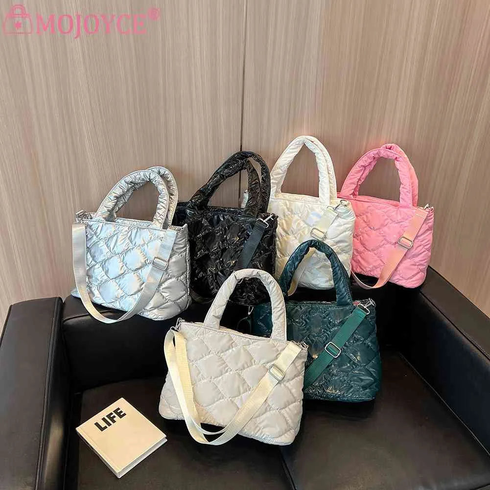 Winter Nylon Crossbody Bag Quilted Ladies Large Tote