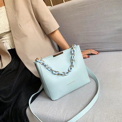 Women Crossbody Bag Chain Handbag Faux Leather Shoulder Purse