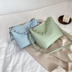 Women Crossbody Bag Chain Handbag Faux Leather Shoulder Purse