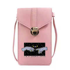 Women Crossbody Bag Phone Bag Wallets Card Holder Hand Print Purse