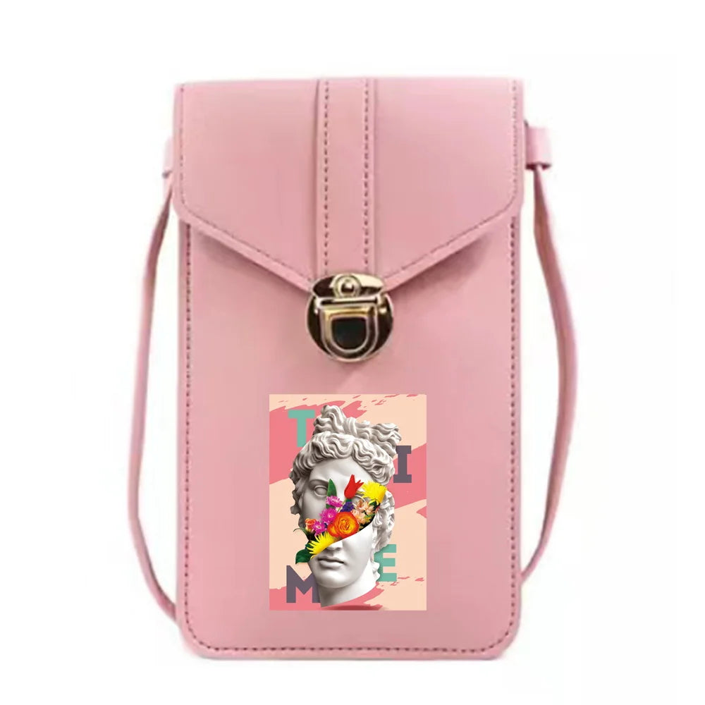 Women Crossbody Bag Touch Screen Mobile Phone Bag Pu Leather Wallets