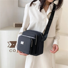 Waterproof Nylon Plaid Crossbody Bag for Women Travel Purse