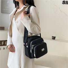 Waterproof Nylon Plaid Crossbody Bag for Women Travel Purse