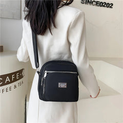 Waterproof Nylon Plaid Crossbody Bag for Women Travel Purse