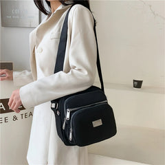Waterproof Nylon Plaid Crossbody Bag for Women Travel Purse