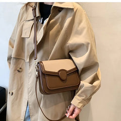 Small Crossbody Bag Patchwork PU Leather Shoulder Handbag Green