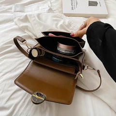 Small Crossbody Bag Patchwork PU Leather Shoulder Handbag Green