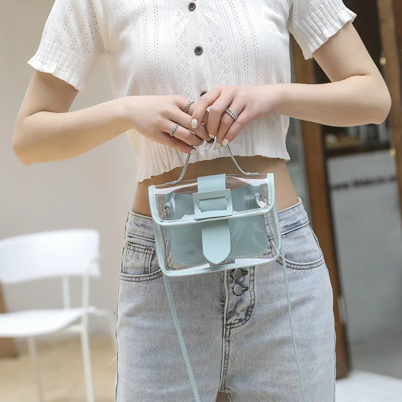 Women Crossbody Bags Clear Shoulder Bag Waterproof PVC