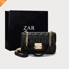 Women Crossbody Bags Small Square Bags Metal Lock Flap Bag