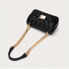 Women Crossbody Bags Small Square Bags Metal Lock Flap Bag