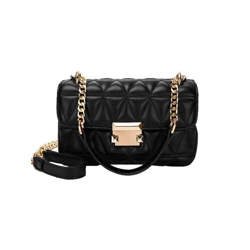 Women Crossbody Bags Small Square Bags Metal Lock Flap Bag