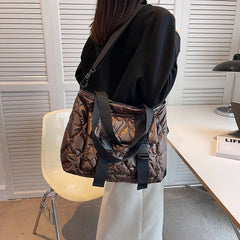 Women Crossbody Bags Cotton Padded Messenger Pouch Waterproof Nylon