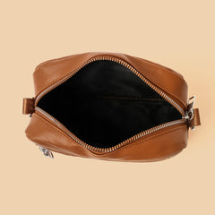 Soft Leather Crossbody Bag with Small Purse for Daily Travel