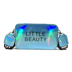 Women Crossbody Bags High Letter Laser Small Square Shoulder PVC Jelly
