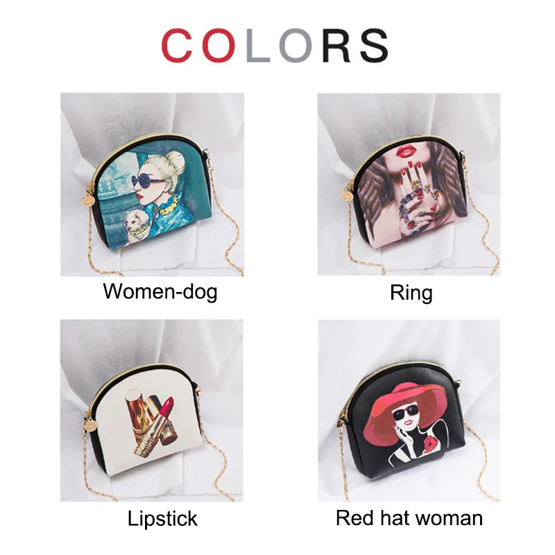 Women Crossbody Bag PU Leather Shoulder Bag Stylish Messenger Bag