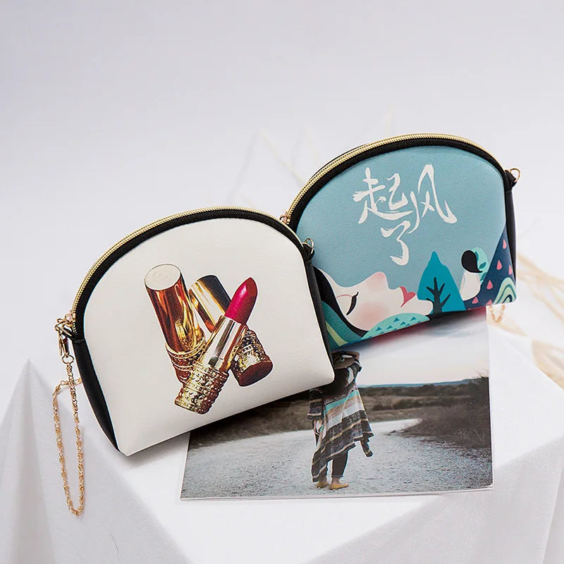 Women Crossbody Bag PU Leather Shoulder Bag Stylish Messenger Bag