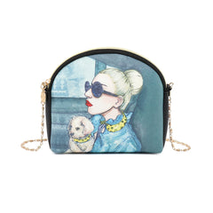 Women Crossbody Bag PU Leather Shoulder Bag Stylish Messenger Bag