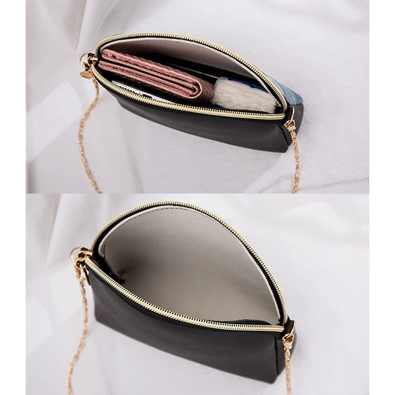 Women Crossbody Bag PU Leather Shoulder Bag Stylish Messenger Bag