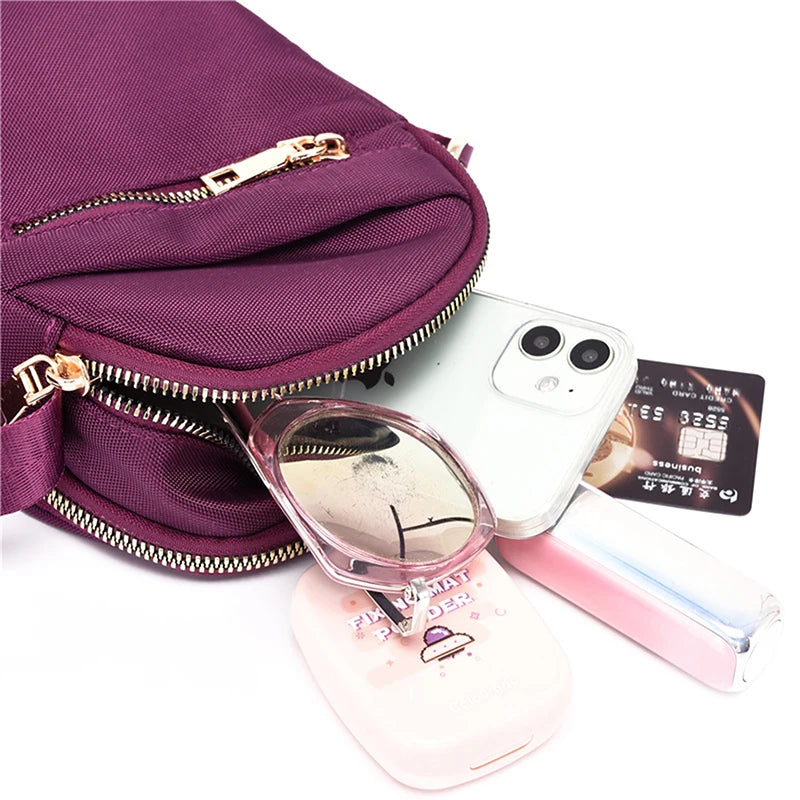 Women Crossbody Bags Lightweight Small Oxford Cloth Cross-body Mobile Phone Shou