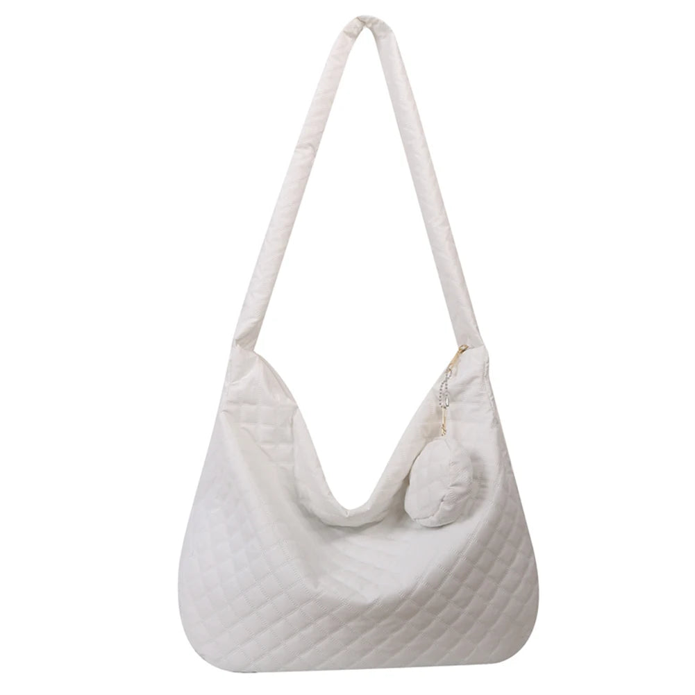 Women Crossbody Bags Nylon Quilted Shoulder Handbag Large Capacity