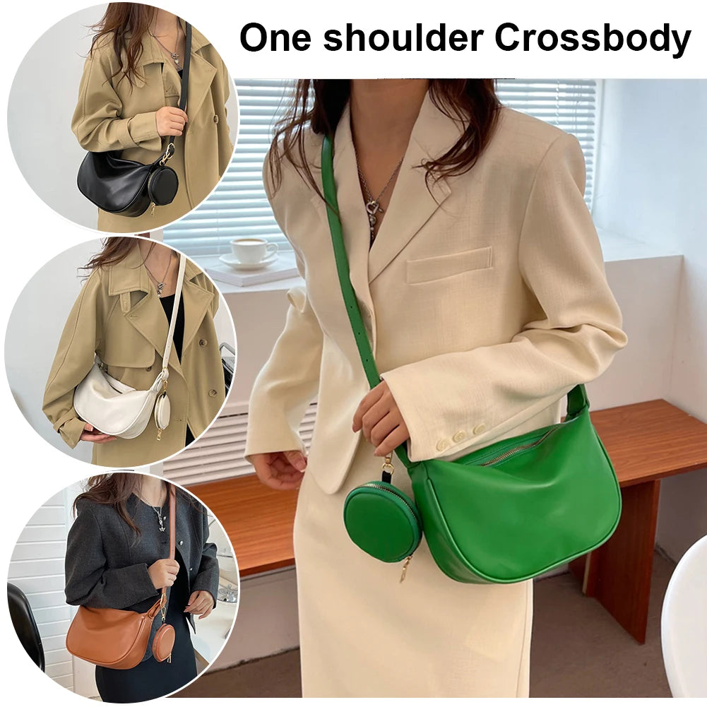 Women Crossbody Bags 2 in 1 Satchels Sling for Travel with Purse