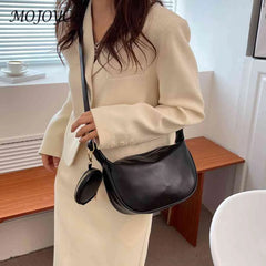 Women Crossbody Bags 2 in 1 Shoulder Handbags Sling Solid for Travel