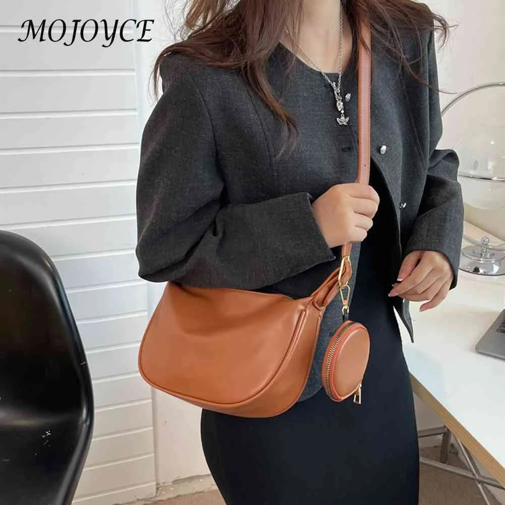 Women Crossbody Bags PU Leather Shoulder Handbags 2 in 1 Crossbody Handbags