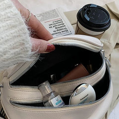 Women Crossbody Shoulder Bag Soft Leather Messenger Bag Wide Strap Saddle Bags