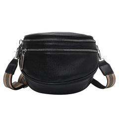 Women Crossbody Shoulder Bag Soft Leather Messenger Bag Wide Strap Saddle Bags