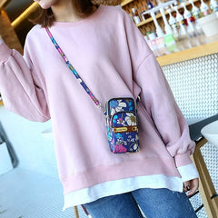 Women Crossbody Mobile Phone Shoulder Bag Pouch for Case Belt Handbag
