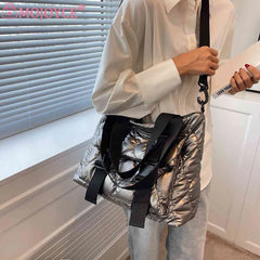 Women Crossbody Satchels Cotton Padded Handbag