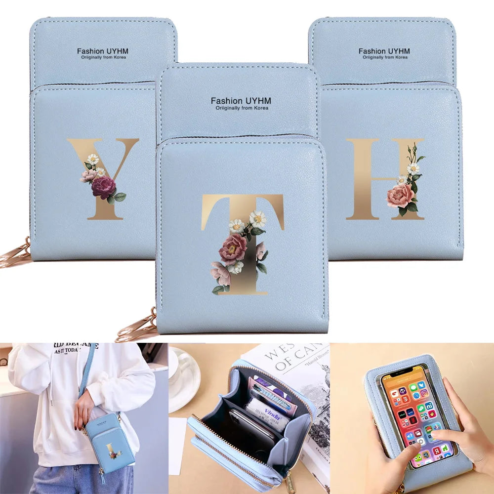 Women Crossbody Shoulder Bag Wallets Card Pack Touch Screen Mobile Phone Bags