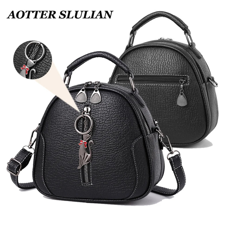 Women Crossbody Shoulder Bags Long Zipper Leather Messenger Bag