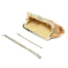 Crystal Evening Clutch Bag Wedding Party Prom Purse Ruffle Shoulder Bag