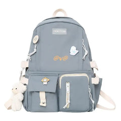 Nylon School Bag for Teen Girls - Large Capacity Rucksack