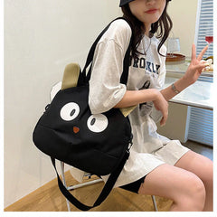 Cat Canvas Bag Cartoon Shoulder Bags Student Large Messenger Bag